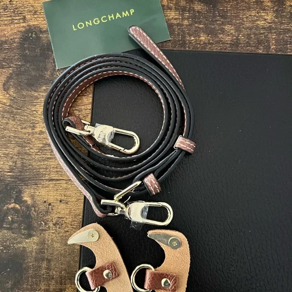 Cognac Longchamp Le Pliage Original Pouch with Handle - Picture 5 of 5